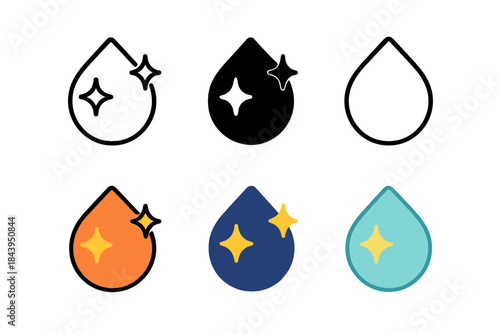 Fish Scale Patterns. Fish Scale Shine first in line style with thin outline, second in solid style filled shape, third in flat