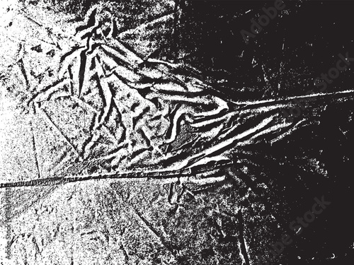 Vector concrete texture. Folded surface background for banner design, architecture flyer, poster template. Grey textured effect. Сreased pattern. Urban stone backdrop. Monochrome industrial surface.