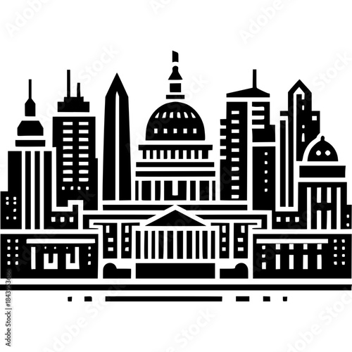Washington DC Icon Vector