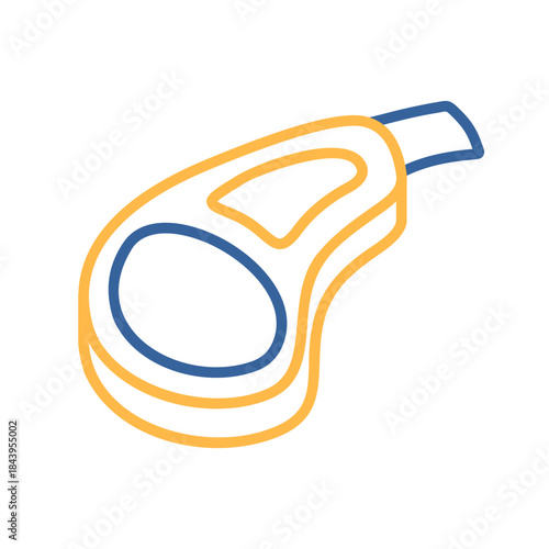 Lamb Chop Meat Cut Flat Vector Icon