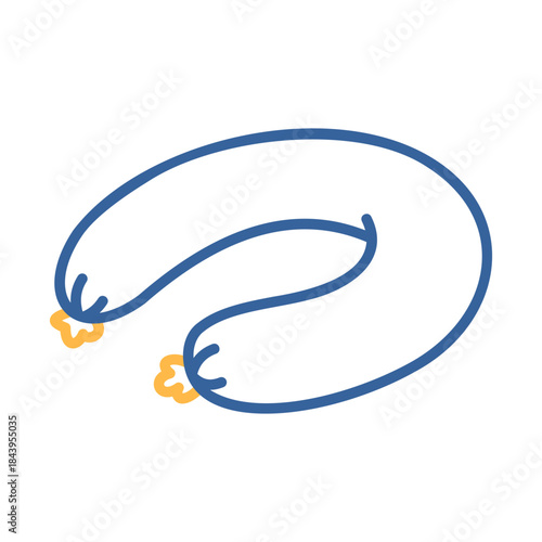 Ring Bologna Sausage Minimalistic Flat Icon