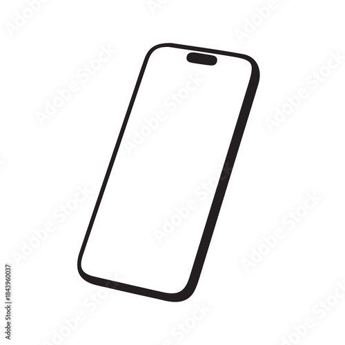 smartphone mockup with transparent screen isolated PNG for mobile app UI UX design, business infographic, website and application advertising