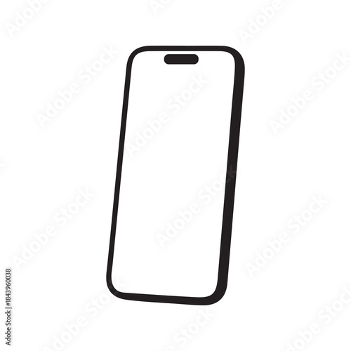 smartphone mockup with transparent screen isolated PNG for mobile app UI UX design, business infographic, website and application advertising