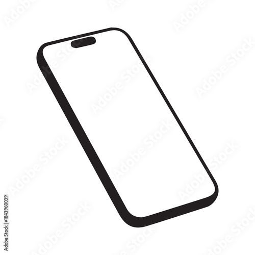 smartphone mockup with transparent screen isolated PNG for mobile app UI UX design, business infographic, website and application advertising