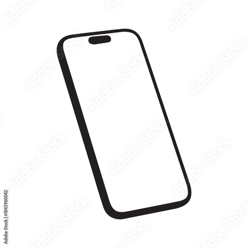 smartphone mockup with transparent screen isolated PNG for mobile app UI UX design, business infographic, website and application advertising