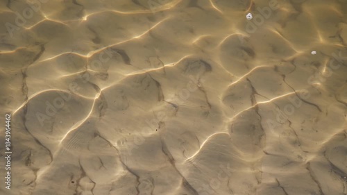 Optical phenomena resulting from the movement of waves on the surface of water.
The wavy surface of water forms fragments of cylindrical lenses that 