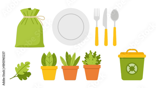 Sustainable kitchen garden tools and waste management