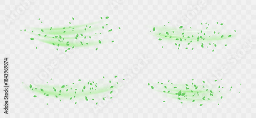 Green swirl elements