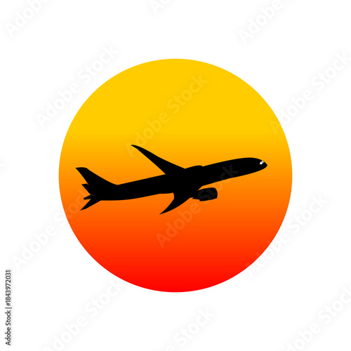 airplane on the sky