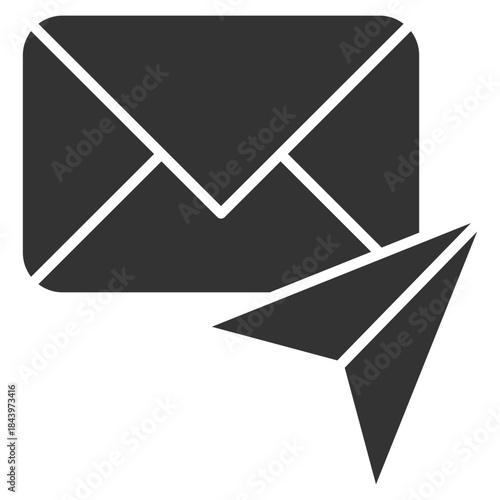Dm Glyph Icon Vector Illustration