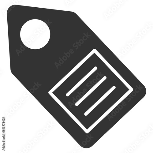 Text Glyph Icon Vector Illustration