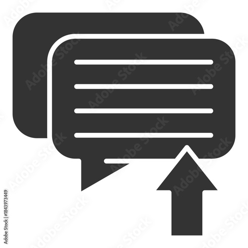 Comment Section Glyph Icon Vector Illustration