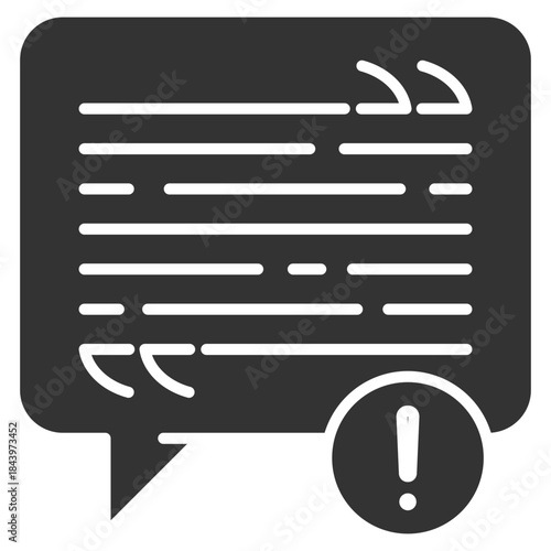 Message Glyph Icon Vector Illustration