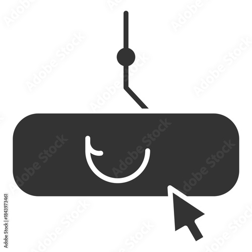 Clickbait Glyph Icon Vector Illustration