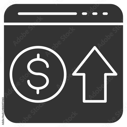 Monetization Glyph Icon Vector Illustration
