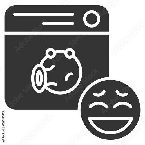 Meme Glyph Icon Vector Illustration