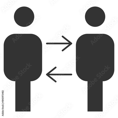 Interaction Glyph Icon Vector Illustration