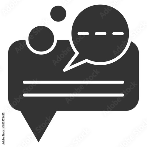 Comment Glyph Icon Vector Illustration