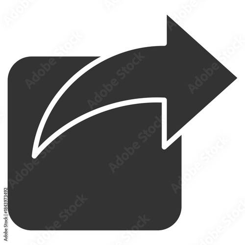 Share Glyph Icon Vector Illustration