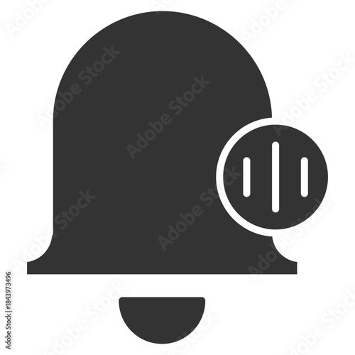Notification Glyph Icon Vector Illustration