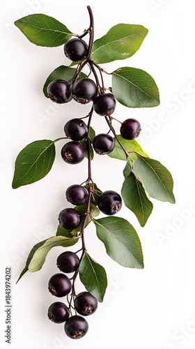 chokeberry isolated on white background