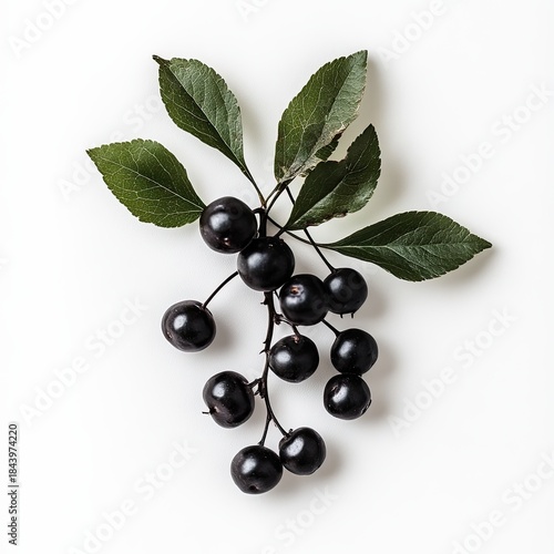 chokeberry isolated on white background