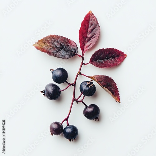 chokeberry isolated on white background