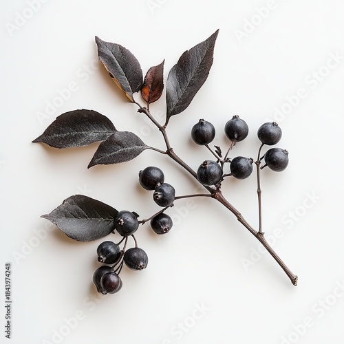 chokeberry isolated on white background