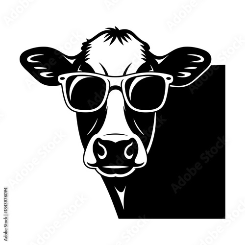 Cow vector silhouette logo design. Cow head sketch design. Cow vector illustration. Vector cow head illustration. Set of three various cute Cows. Black and white colors vector ai, eps, svg and png