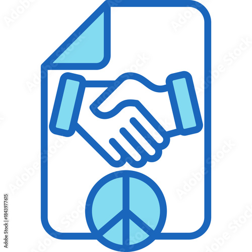 Peace Negotiation blue icon