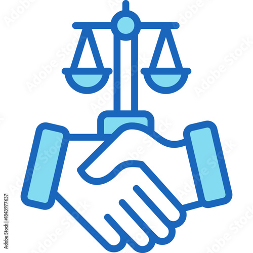 Diplomacy blue icon
