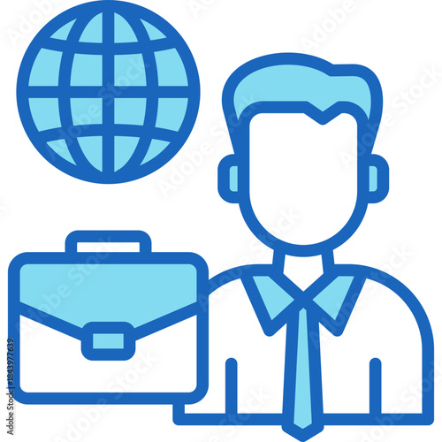 Diplomatic Mission blue icon