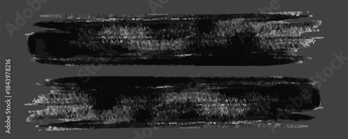 Grunge black splash dirty stroke. Advertisement graphic element, isolated textured brush stroke