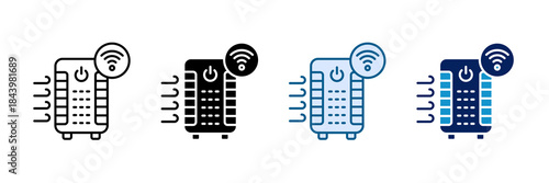 Smart Air Purifier Icon Set Multiple Style Collection
