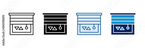 Smart Window Blind Icon Set Multiple Style Collection