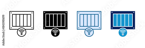 Smart Wall Panel Icon Set Multiple Style Collection