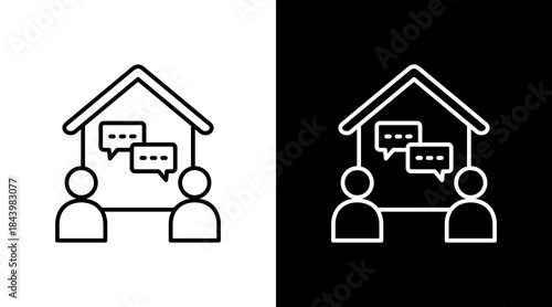 Therapy Session Outline White Icon Set Design