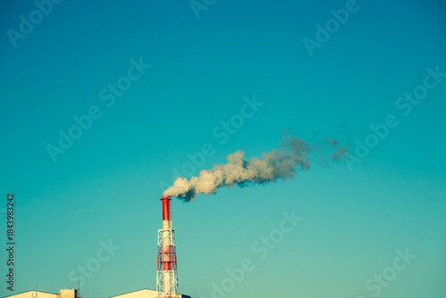 smoke from the factory's chimney
