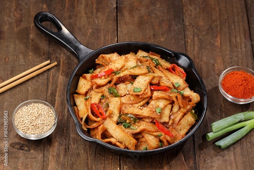 Canvas Print Eomuk bokkeum is a Korean fried fish cake