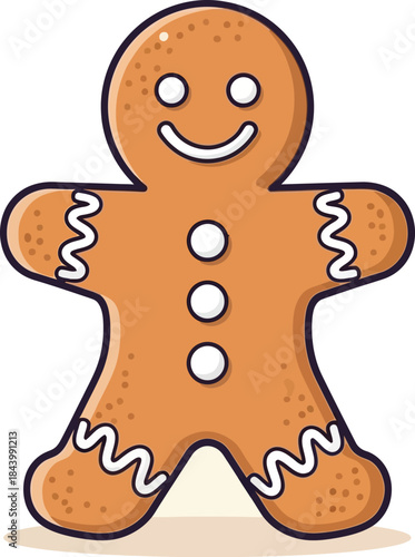gingerbread man on white background