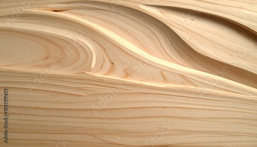 Abstract Wood Grain Pattern with Smooth Curves and Natural Texture.