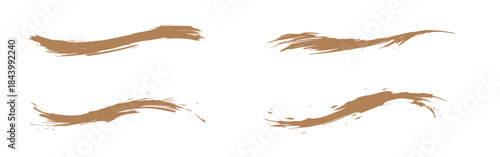 Abstract golden paint smear collection