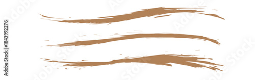 Abstract golden paint smear collection