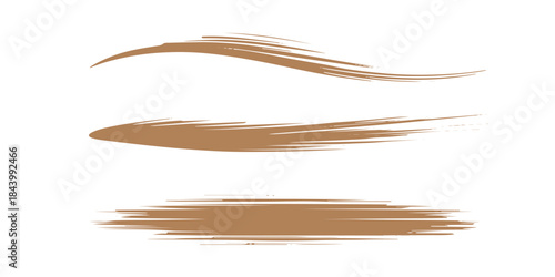 Abstract golden paint smear collection