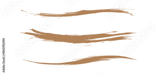 Abstract golden paint smear collection