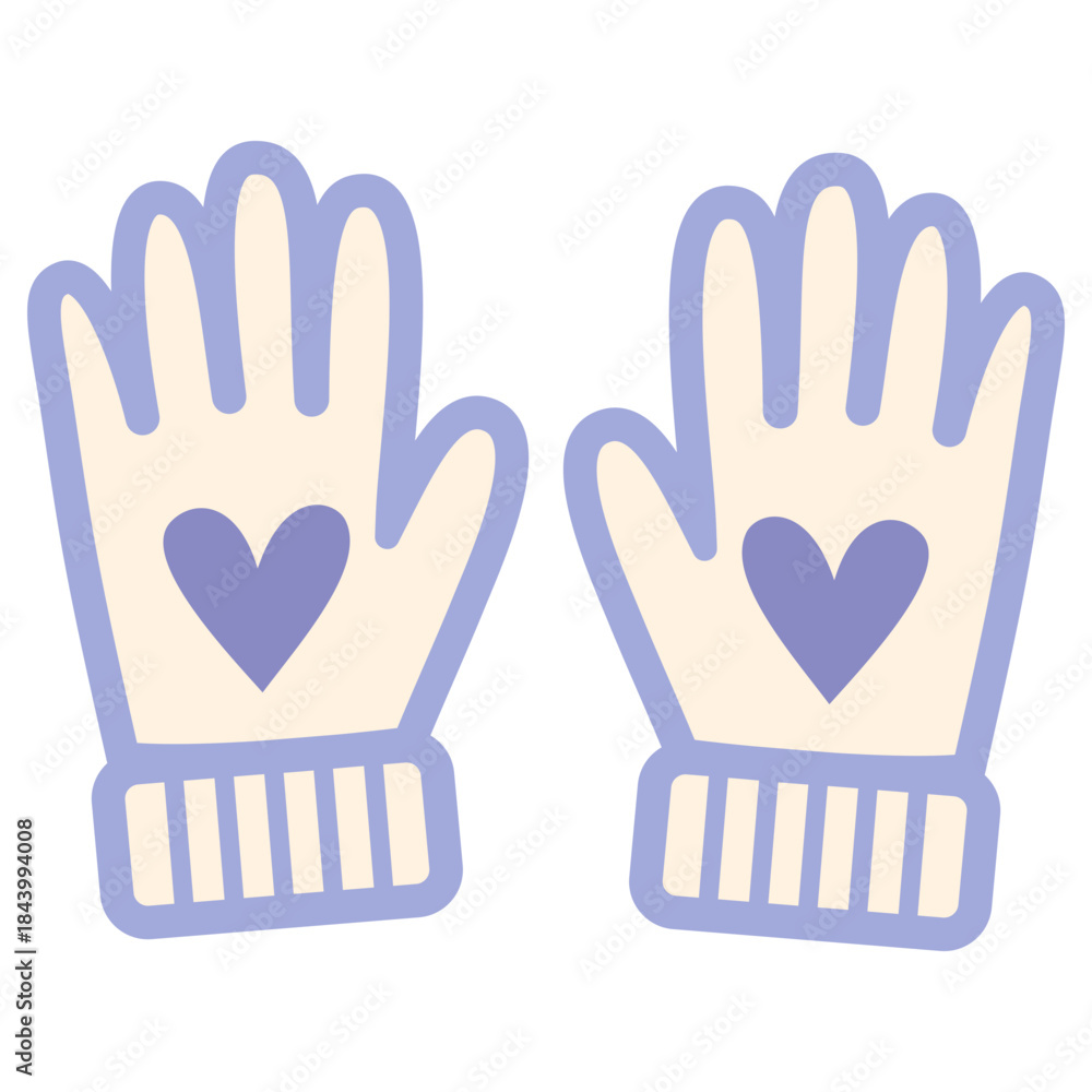 Fototapeta premium Lilac Gloves Winter Clothing 