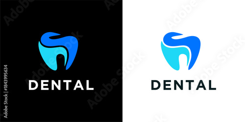 Modern Dental Clinic Logo with Stylized Tooth Icon