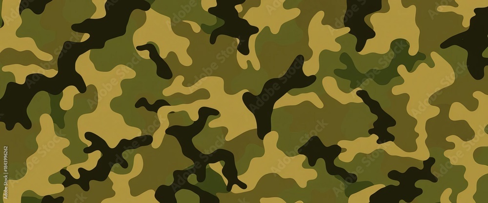 Fototapeta premium Abstract digital camouflage pattern background in muted greens, browns, and tans, digital, photography