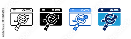 SEO icon set multiple style collection