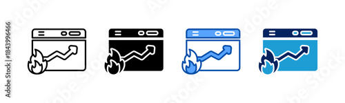trends icon set multiple style collection